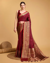 Silk base cotton saree