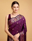 soft silk jacquard work saree