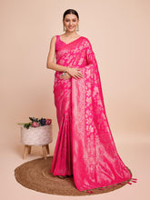 soft silk zari work saree