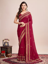 Emroidery silk saree