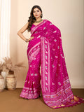 Maslin silk dola saree