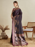 Soft silk zari design saree