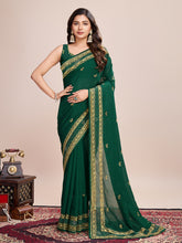 Emroidery silk saree