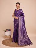 soft silk zari work saree