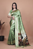 Banarasi silk saree with peacock pallu
