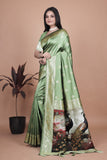 Banarasi silk saree with peacock pallu
