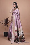 Banarasi silk saree with peacock pallu
