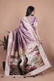 Banarasi silk saree with peacock pallu