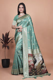Banarasi silk saree with peacock pallu