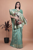 Banarasi silk saree with peacock pallu