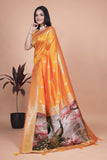Banarasi silk saree with peacock pallu