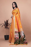 Banarasi silk saree with peacock pallu