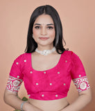 Banarasi silk saree with peacock pallu