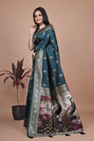 Banarasi silk saree with peacock pallu