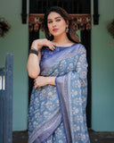 Premium soft linen saree