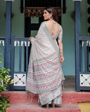 Premium soft linen saree