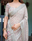 Premium soft linen saree