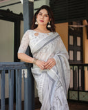 Premium soft linen saree