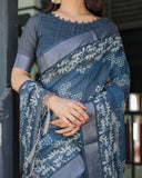 Premium soft linen saree