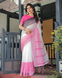 Premium soft linen saree