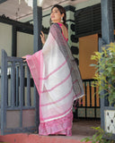 Premium soft linen saree