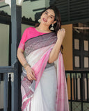Premium soft linen saree