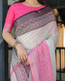 Premium soft linen saree