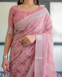 Premium soft linen saree