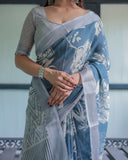 Premium soft linen saree