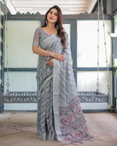 Premium soft linen saree