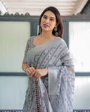Premium soft linen saree