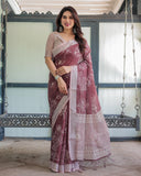 Premium soft linen saree