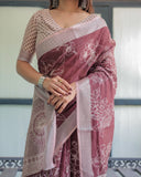 Premium soft linen saree