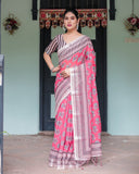 Premium soft linen saree