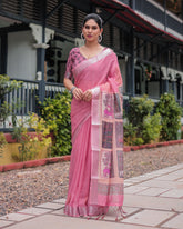 Premium soft linen saree