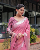 Premium soft linen saree