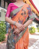 Premium soft linen saree