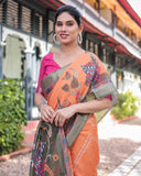 Premium soft linen saree