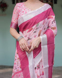 Premium soft linen saree