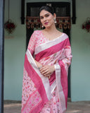 Premium soft linen saree