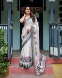 Premium soft linen saree