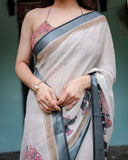 Premium soft linen saree