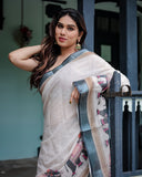 Premium soft linen saree