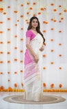 Soft linen saree