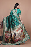 Banarasi silk saree with peacock pallu