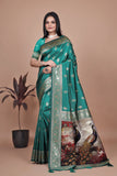 Banarasi silk saree with peacock pallu