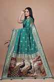 Banarasi silk saree with peacock pallu
