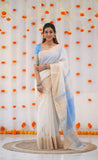 Soft linen saree