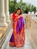 Soft bandhni paithani silk saree