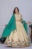 chinon silk lahenga choli